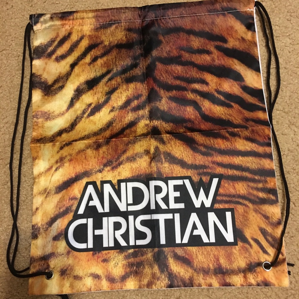 DESIGNER ANDREW CHRISTIAN TIGER STRIPED BACK PACK